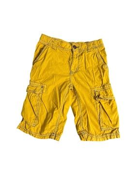 Mini Boden 8y mustard yellow cargo shorts
